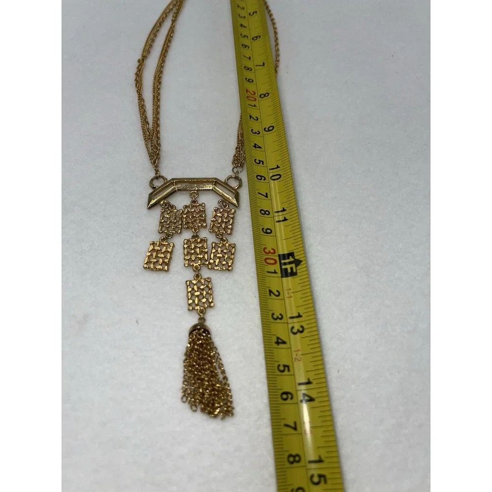 Asian Inspired 4 Strand Necklace With‎ Tassel 16